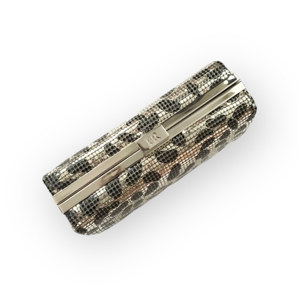 Rare: new Felix Rey ☻ Jungle Mesh Minaudière Box Clutch Handbag Bag ☻ Leopard - Picture 4 of 16